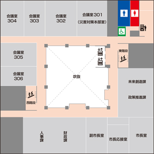 新庁舎配置図３F