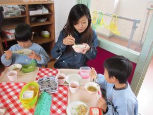 給食おいしいね！