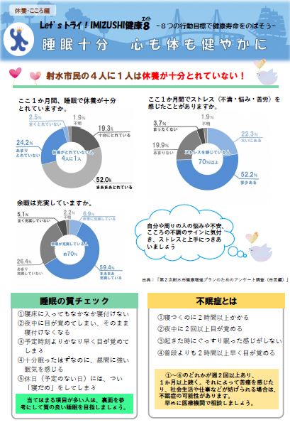 睡眠リーフレット表