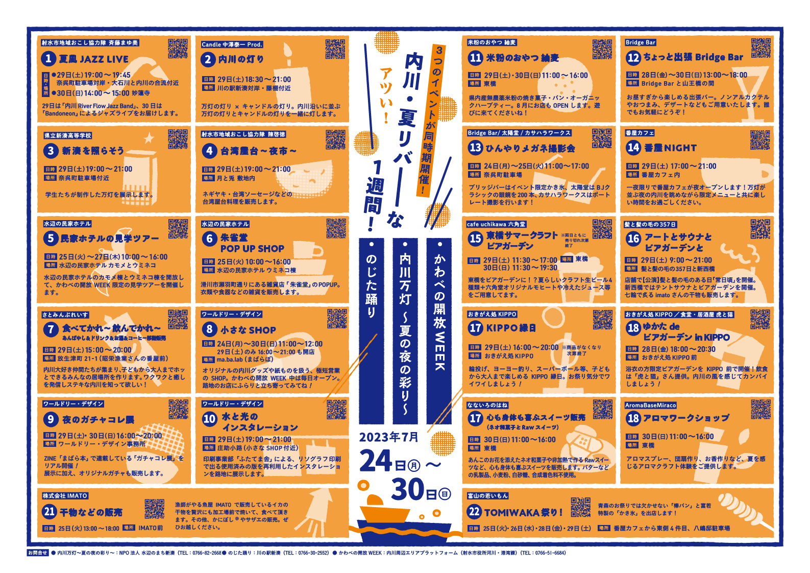 かわべの開放WEEKチラシ裏