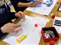 ウォールデコレーション①　制作中