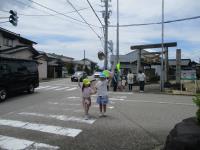 横断歩道を渡る訓練