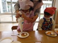 生クリームのトッピング