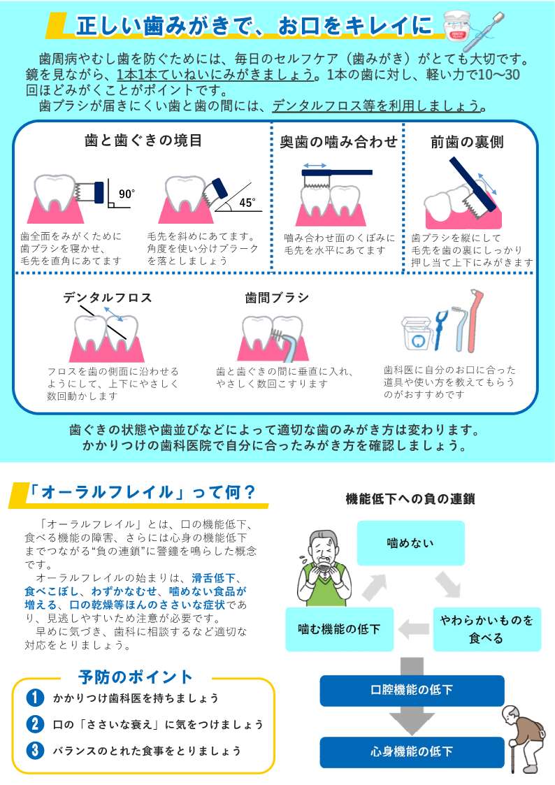 歯の健康リーフレット裏
