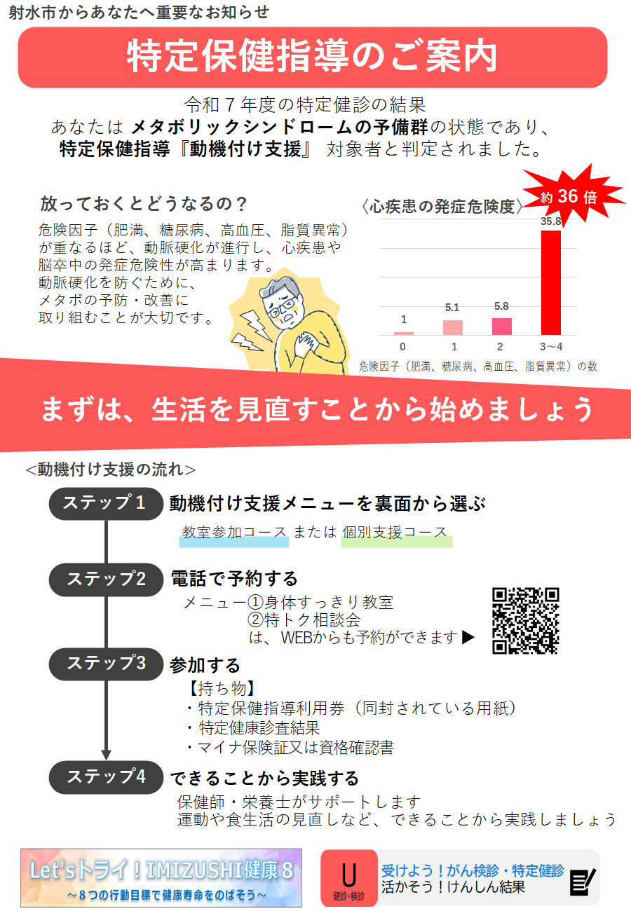 特定保健指導チラシ