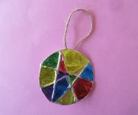 ステンドグラス風かざり