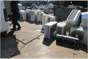 エアコンの屋外でのぞんざいな保管