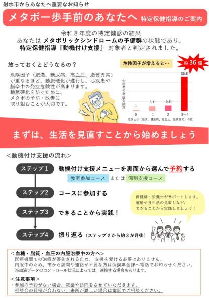特定保健指導チラシ