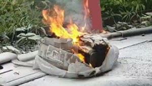 ゴミから出火